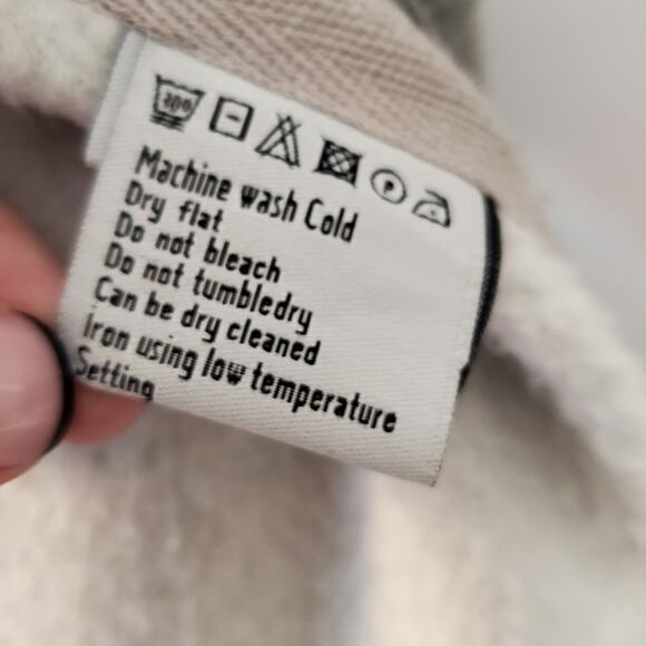 Superdry Grey fleece lined grey knit front sweater jacket Size Large coatigan - Picture 7 of 12